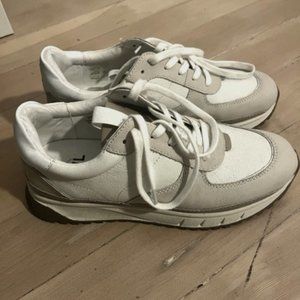 MADEWELL KICKOFF TRAINER SNEAKERS IN NEUTRAL COLORBLOCK LEATHER
